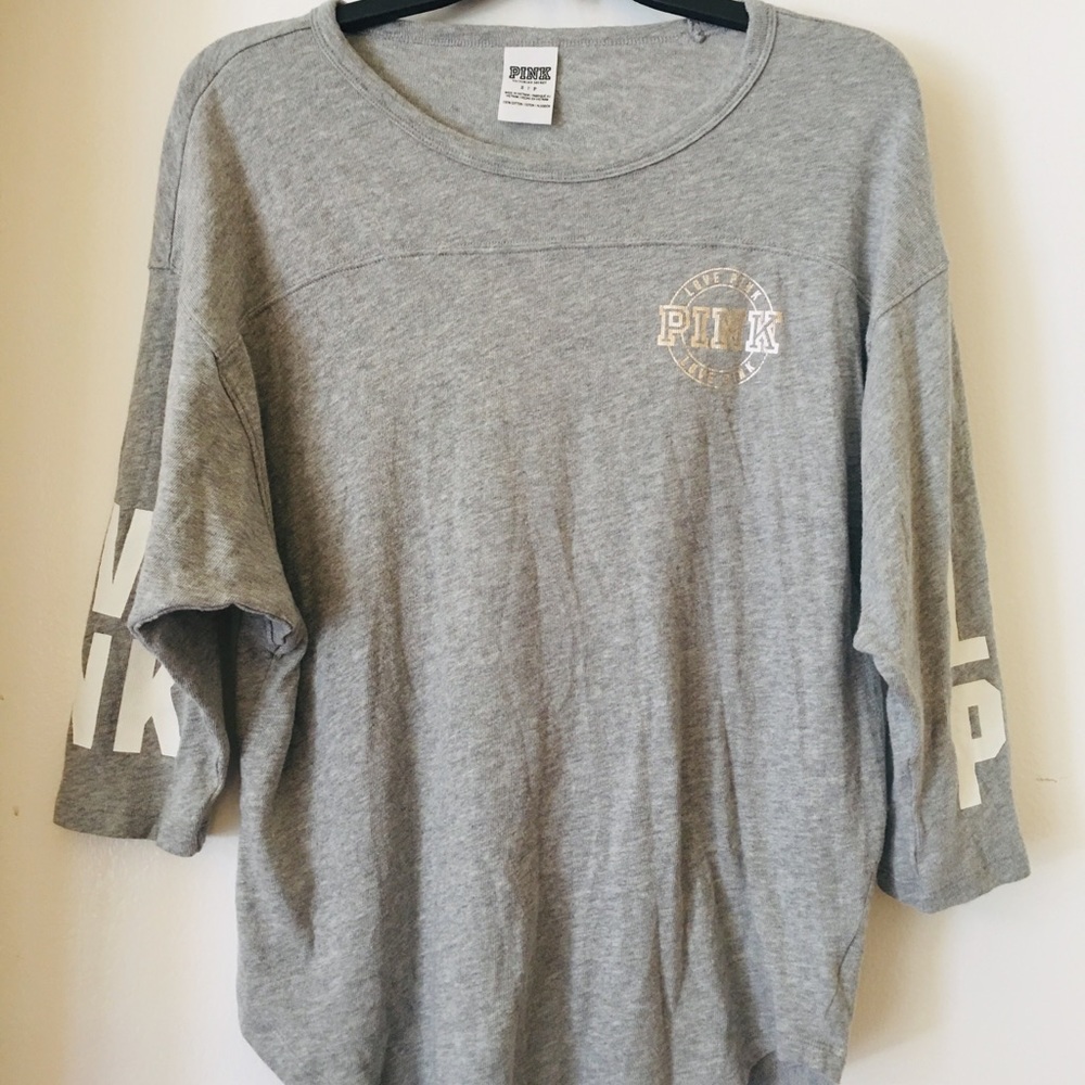 Victoria’s Secret PINK Tee Gray Sz S/P